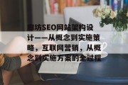 廊坊SEO网站架构设计——从概念到实施策略，互联网营销，从概念到实施方案的全过程