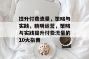 提升付费流量，策略与实践，精明运营，策略与实践提升付费流量的10大指南