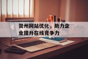 贺州网站优化，助力企业提升在线竞争力