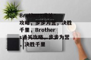 Brothers通关攻略，步步为营，决胜千里，Brothers通关攻略，步步为营，决胜千里