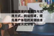 网站搭建的重要性与实现方式,网站搭建,提升用户体验的关键因素及实现方式分析 网站搭建的重要性与实现方式,网站搭建,提升用户体验的关键因素及实现方式分析
