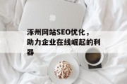 涿州网站SEO优化,助力企业在线崛起的利器 涿州网站SEO优化,助力企业在线崛起的利器