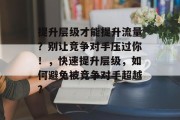 提升层级才能提升流量?别让竞争对手压过你!,快速提升层级,如何避免被竞争对手超越? 提升层级才能提升流量?别让竞争对手压过你!,快速提升层级,如何避免被竞争对手超越?