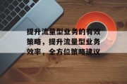 提升流量型业务的有效策略，提升流量型业务效率，全方位策略建议