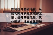 如何提升基础流量,从优化网站到社交媒体营销,提升基础流量,优化网站、社交媒体营销策略