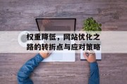 权重降低，网站优化之路的转折点与应对策略