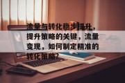 流量与转化稳步提升,提升策略的关键,流量变现,如何制定精准的转化策略? 流量与转化稳步提升,提升策略的关键,流量变现,如何制定精准的转化策略?
