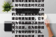 教育网站搭建是现代教育领域的重要组成部分。如今的信息时代已经改变了我们学习和工作的方式,而教育网站的建设则更加重要,它不仅为学生提供了高效的学习资源,也为教师提供了有效的教学工具。,教育网站搭建,转变学习方式的新入口 教育网站搭建是现代教育领域的重要组成部分。如今的信息时代已经改变了我们学习和工作的方式,而教育网站的建设则更加重要,它不仅为学生提供了高效的学习资源,也为教师提供了有效的教学工具。,教育网站搭建,转变学习方式的新入口