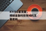 KYriba客流量,揭秘金融科技领域的流量密码 KYriba客流量,揭秘金融科技领域的流量密码