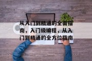 从入门到精通的全面指南，入门级编程，从入门到精通的全方位指南