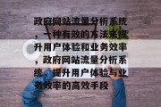 政府网站流量分析系统，一种有效的方法来提升用户体验和业务效率，政府网站流量分析系统，提升用户体验与业务效率的高效手段