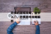 恐惧的游戏攻略，新手入门，恐惧游戏攻略解析