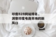 印度B2B网站排名，洞察印度电商市场的新风口