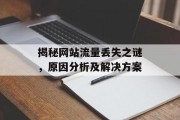 揭秘网站流量丢失之谜,原因分析及解决方案 揭秘网站流量丢失之谜,原因分析及解决方案
