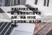 沛县SEO优化策略详解,从零开始打造专业品牌,沛县 SEO优化实战指南,从入门到精通! 沛县SEO优化策略详解,从零开始打造专业品牌,沛县 SEO优化实战指南,从入门到精通!