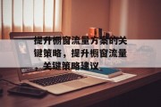 提升橱窗流量方案的关键策略,提升橱窗流量,关键策略建议 提升橱窗流量方案的关键策略,提升橱窗流量,关键策略建议