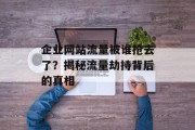 企业网站流量被谁抢去了?揭秘流量劫持背后的真相 企业网站流量被谁抢去了?揭秘流量劫持背后的真相