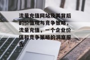 流量充值网站及其背后的价值观与竞争策略，流量充值，一个企业价值和竞争策略的洞察报告
