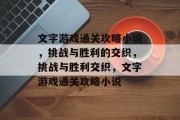 文字游戏通关攻略小说,挑战与胜利的交织,挑战与胜利交织,文字游戏通关攻略小说 文字游戏通关攻略小说,挑战与胜利的交织,挑战与胜利交织,文字游戏通关攻略小说