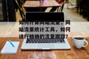 如何计算网站流量,网站流量统计工具,如何进行精确的流量跟踪? 如何计算网站流量,网站流量统计工具,如何进行精确的流量跟踪?