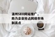 温州SEO网站推广,助力企业抢占网络市场制高点 温州SEO网站推广,助力企业抢占网络市场制高点