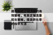 提升电商店铺流量的有效策略，电商店铺流量优化策略，提高转化率的科学方法