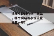 揭秘小说创作热门网站，哪个网站写小说流量更胜一筹？