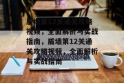盾墙第12关通关攻略视频，全面解析与实战指南，盾墙第12关通关攻略视频，全面解析与实战指南
