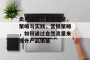卖产品提升自然流量,策略与实践,营销策略,如何通过自然流量来提升产品销量 卖产品提升自然流量,策略与实践,营销策略,如何通过自然流量来提升产品销量