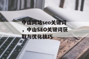 中山网站seo关键词，中山SEO关键词获取与优化技巧