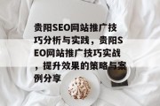 贵阳SEO网站推广技巧分析与实践,贵阳SEO网站推广技巧实战,提升效果的策略与案例分享 贵阳SEO网站推广技巧分析与实践,贵阳SEO网站推广技巧实战,提升效果的策略与案例分享