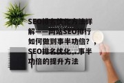 SEO排名优化方法详解——网站SEO排行如何做到事半功倍?,SEO排名优化,事半功倍的提升方法 SEO排名优化方法详解——网站SEO排行如何做到事半功倍?,SEO排名优化,事半功倍的提升方法
