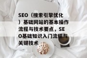 SEO(搜索引擎优化)基础网站的基本操作流程与技术要点,SEO基础知识入门流程与关键技术 SEO(搜索引擎优化)基础网站的基本操作流程与技术要点,SEO基础知识入门流程与关键技术