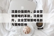 流量价值提升，企业营销策略的革新，流量提升，企业营销策略革新与策略影响