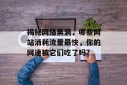 揭秘网络黑洞,哪些网站消耗流量最快,你的网速被它们吃了吗? 揭秘网络黑洞,哪些网站消耗流量最快,你的网速被它们吃了吗?