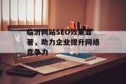 临沂网站SEO效果显著,助力企业提升网络竞争力 临沂网站SEO效果显著,助力企业提升网络竞争力