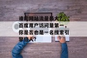 谁的网站流量最大?,百度用户访问量第一,你是否也是一名搜索引擎狂人? 谁的网站流量最大?,百度用户访问量第一,你是否也是一名搜索引擎狂人?