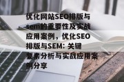 优化网站SEO排版与sem的重要性及实战应用案例,优化SEO排版与SEM: 关键要素分析与实战应用案例分享 优化网站SEO排版与sem的重要性及实战应用案例,优化SEO排版与SEM: 关键要素分析与实战应用案例分享