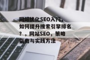 网站优化SEO入门，如何提升搜索引擎排名？，网站SEO，策略指南与实践方法