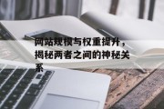 网站规模与权重提升，揭秘两者之间的神秘关系