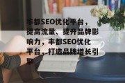 丰都SEO优化平台,提高流量、提升品牌影响力,丰都SEO优化平台,打造品牌增长引擎