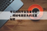 考拉网购平台流量分析，揭秘电商巨头的流量秘密