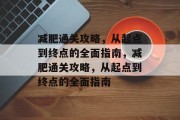 减肥通关攻略，从起点到终点的全面指南，减肥通关攻略，从起点到终点的全面指南