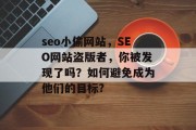 seo小偷网站,SEO网站盗版者,你被发现了吗?如何避免成为他们的目标? seo小偷网站,SEO网站盗版者,你被发现了吗?如何避免成为他们的目标?