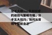 分手大师——告别旧爱的绝技与策略攻略,分手五大技巧,如何从背叛中解脱自己 分手大师——告别旧爱的绝技与策略攻略,分手五大技巧,如何从背叛中解脱自己