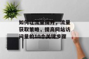 如何让流量提升,流量获取策略,提高网站访问量的10个关键步骤