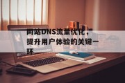 网站DNS流量优化，提升用户体验的关键一环