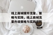 线上商城提升流量，策略与实践，线上商城流量升级策略与实践分析