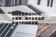 南阳企业网站SEO优化策略，提升企业品牌影响力的秘密武器