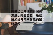 阿里巴巴如何提升自然流量,阿里巴巴,通过技术提升用户体验的策略探索 阿里巴巴如何提升自然流量,阿里巴巴,通过技术提升用户体验的策略探索